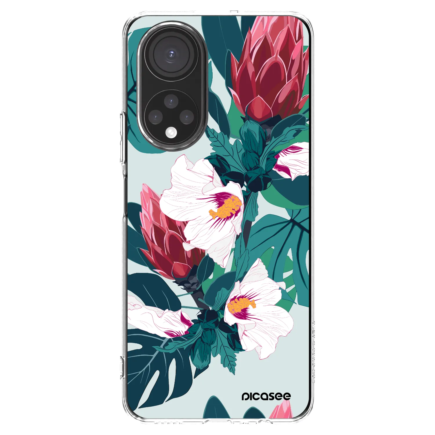 Picasee husă transparentă din silicon pentru Honor X7 - Rhododendron