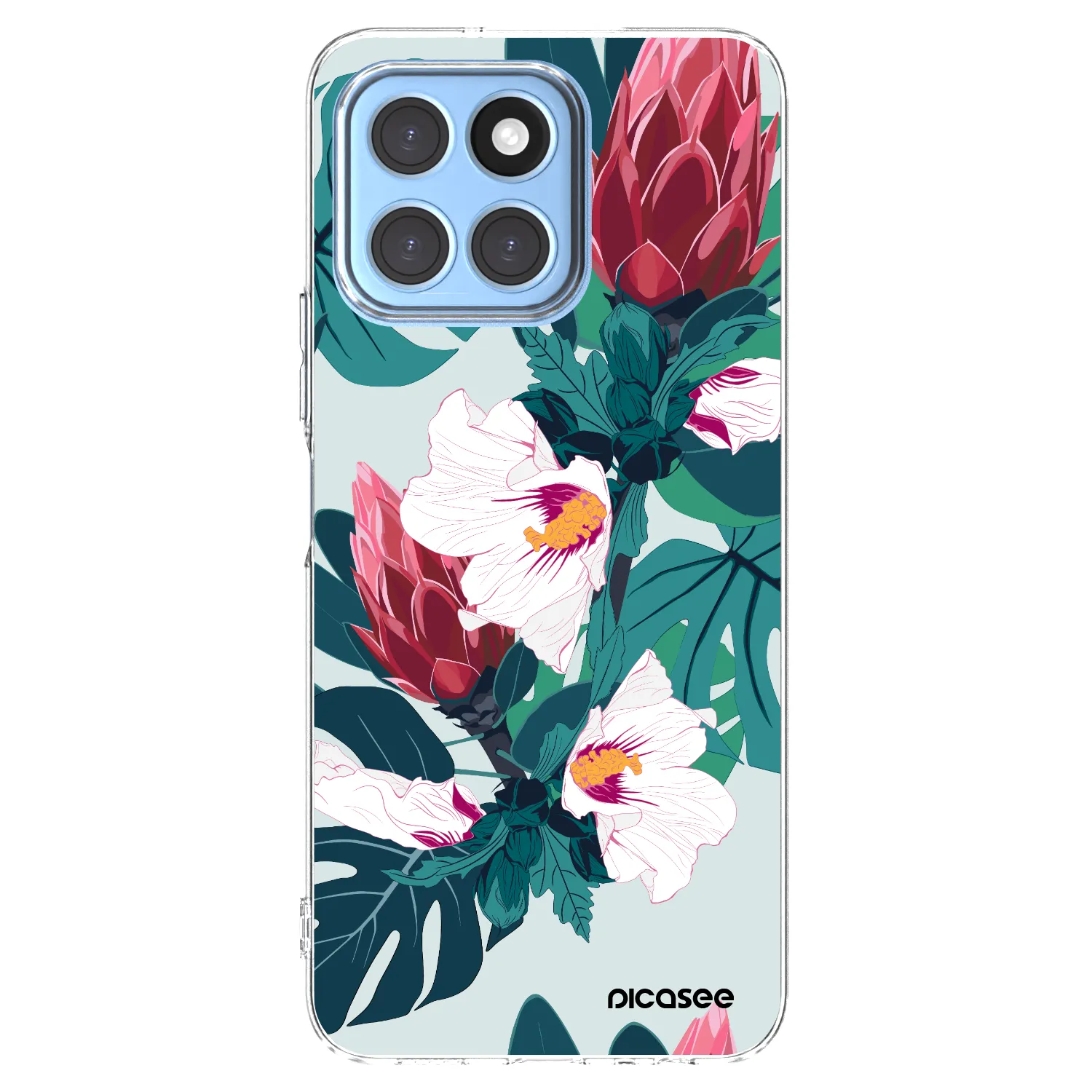 Picasee husă transparentă din silicon pentru Honor X8 5G - Rhododendron