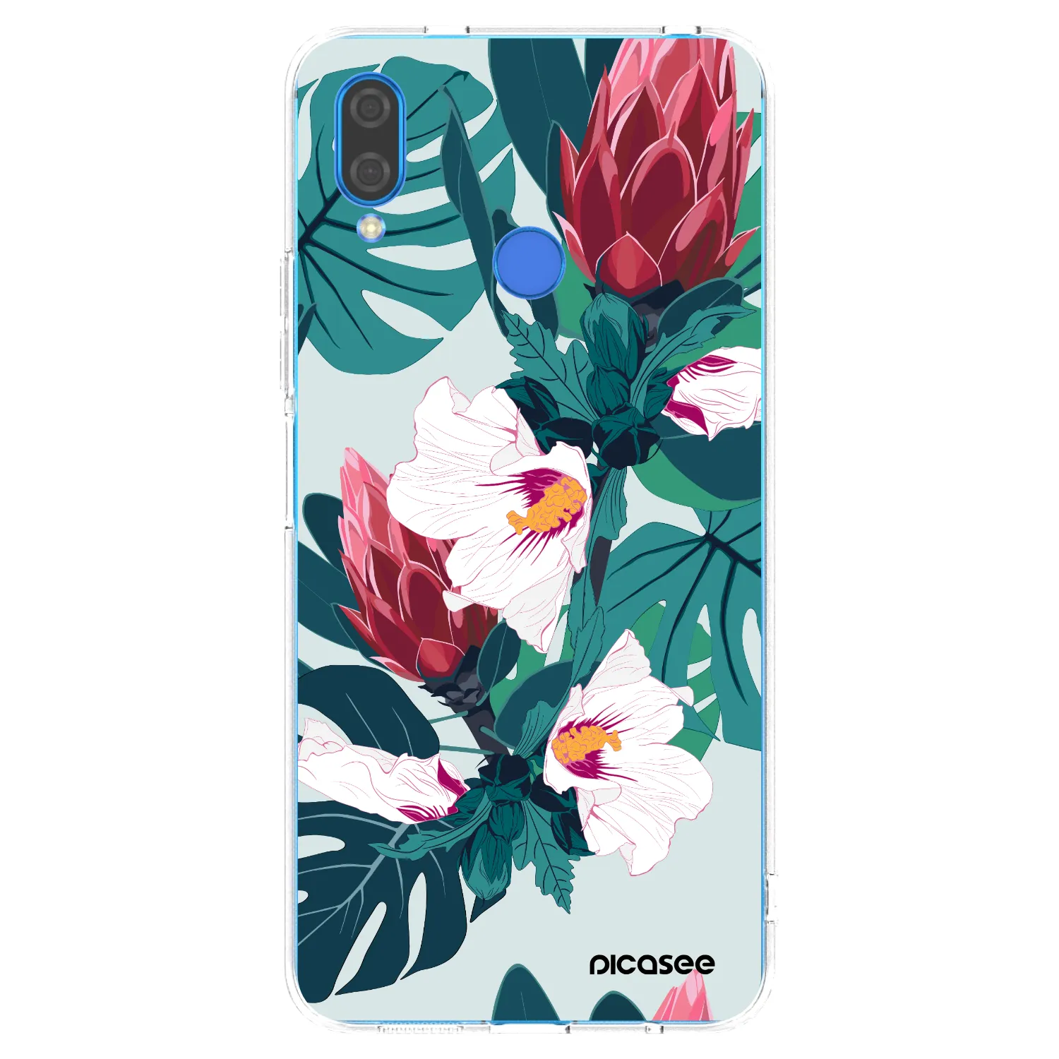 Picasee husă transparentă din silicon pentru Huawei Nova 3 - Rhododendron