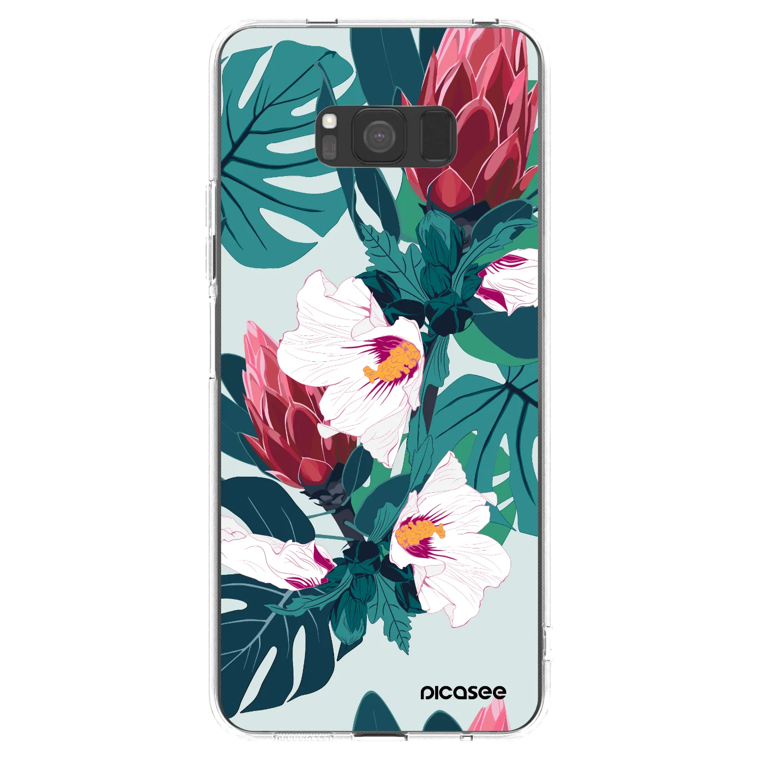 Picasee husă transparentă din silicon pentru Samsung Galaxy S8 G950F - Rhododendron