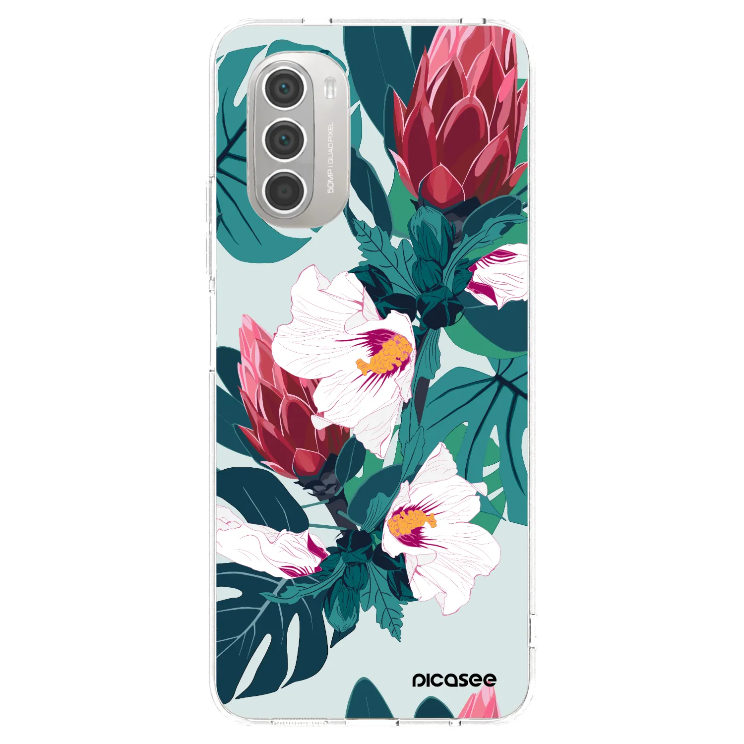 Picasee husă transparentă din silicon pentru Motorola Moto G51 - Rhododendron