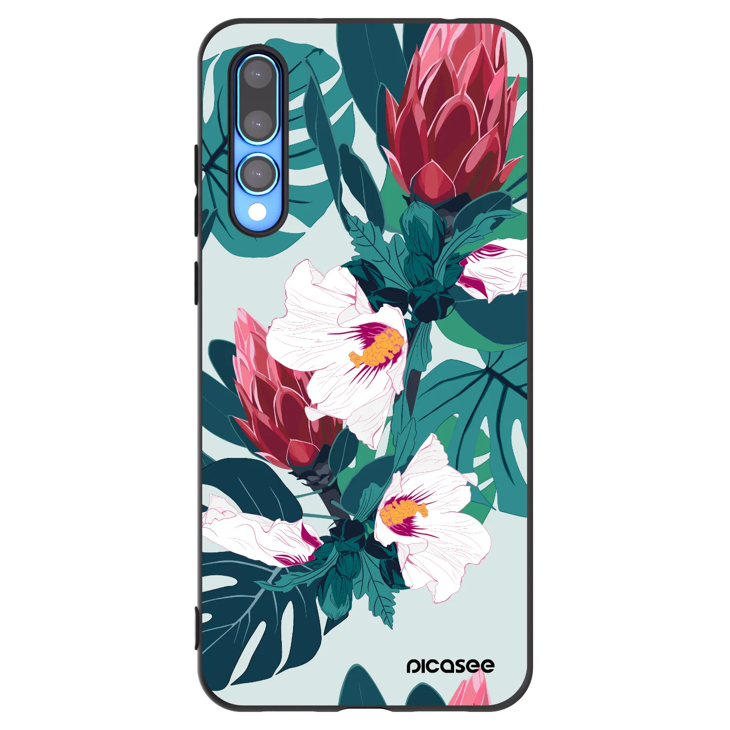 Picasee husă neagră din silicon pentru Huawei P20 Pro - Rhododendron