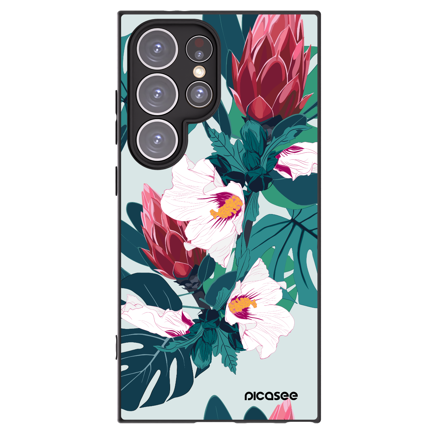 Picasee husă neagră din silicon pentru Samsung Galaxy S24 Ultra S928B 5G - Rhododendron