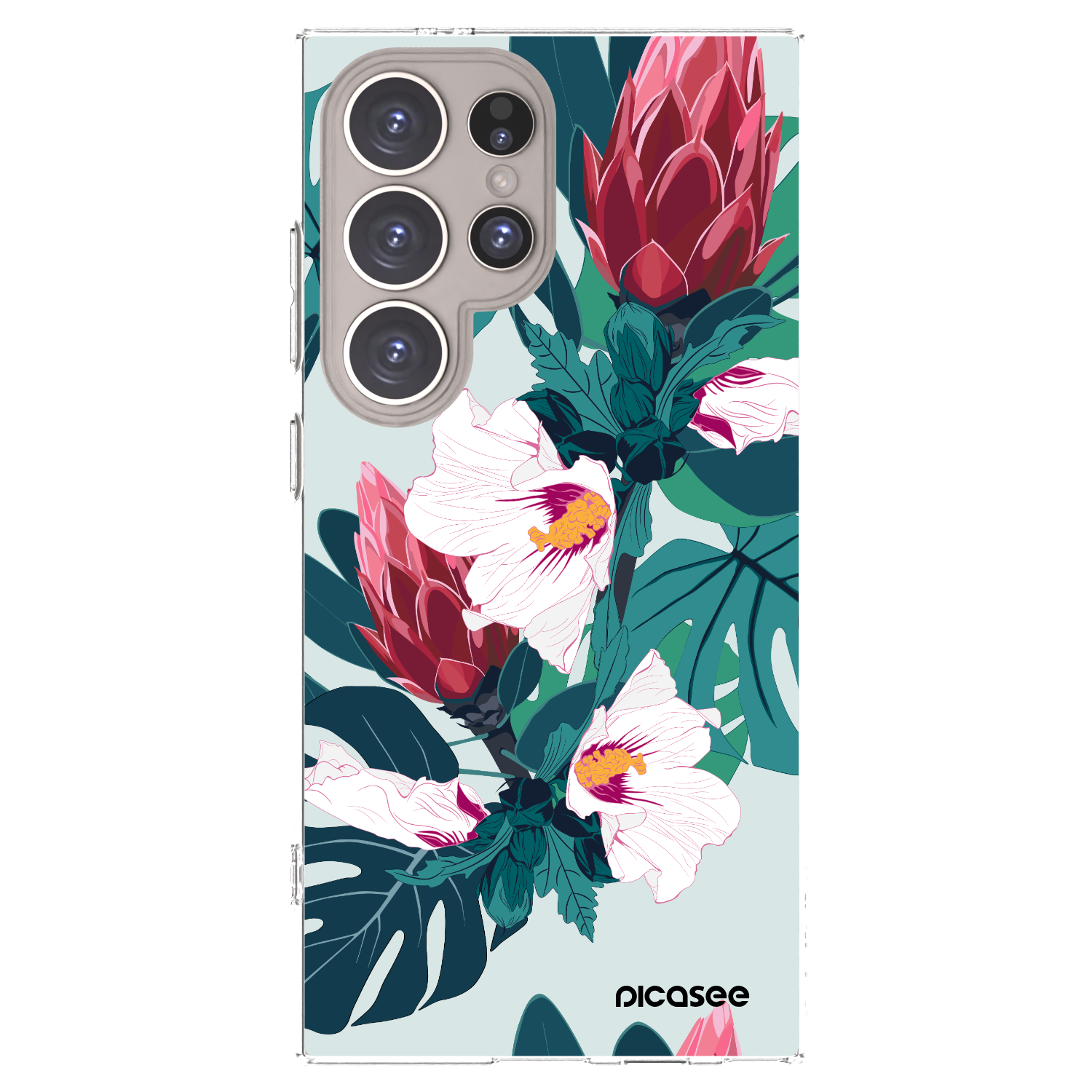 Picasee husă transparentă din silicon pentru Samsung Galaxy S24 Ultra S928B 5G - Rhododendron