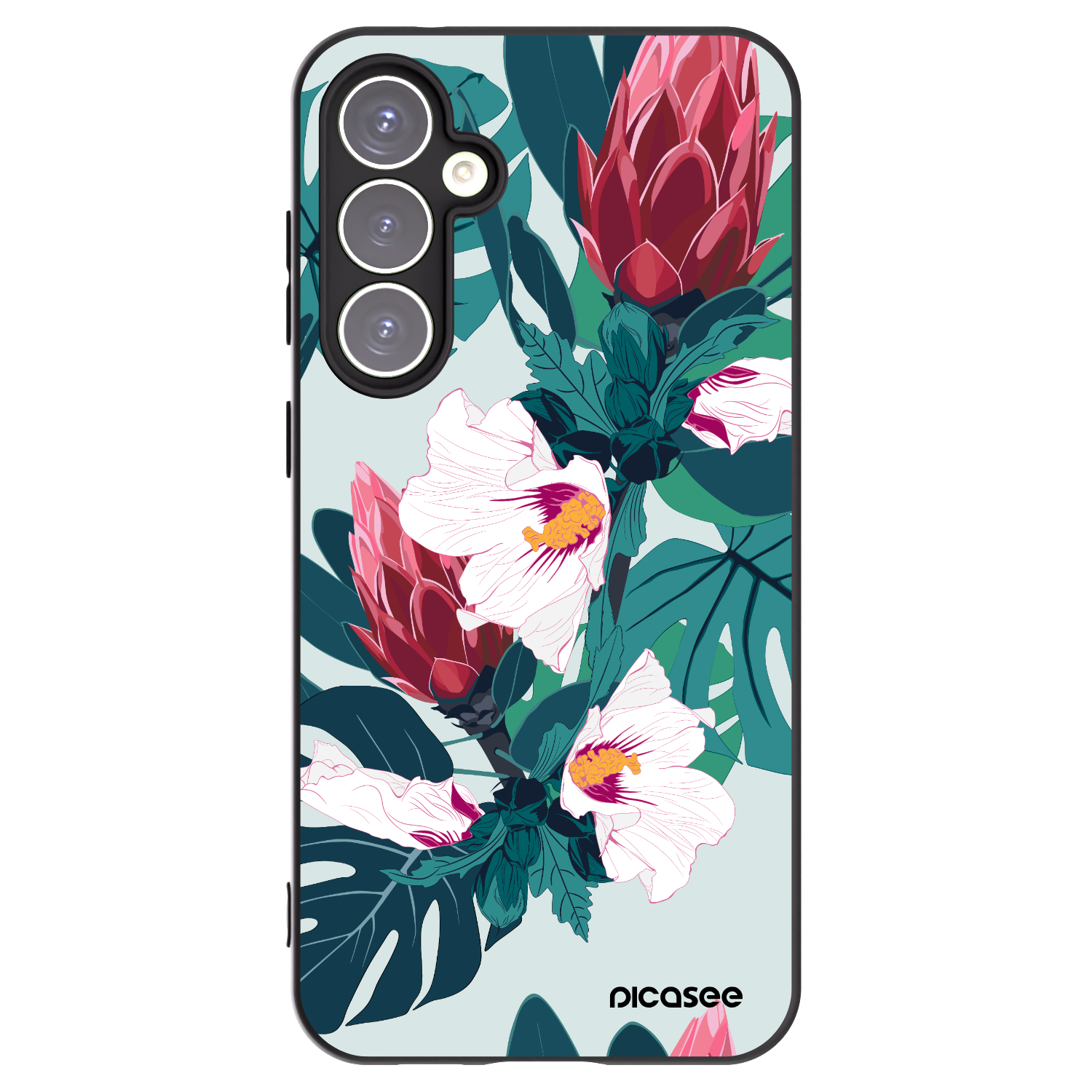Picasee husă neagră din silicon pentru Samsung Galaxy S23 FE S711B - Rhododendron
