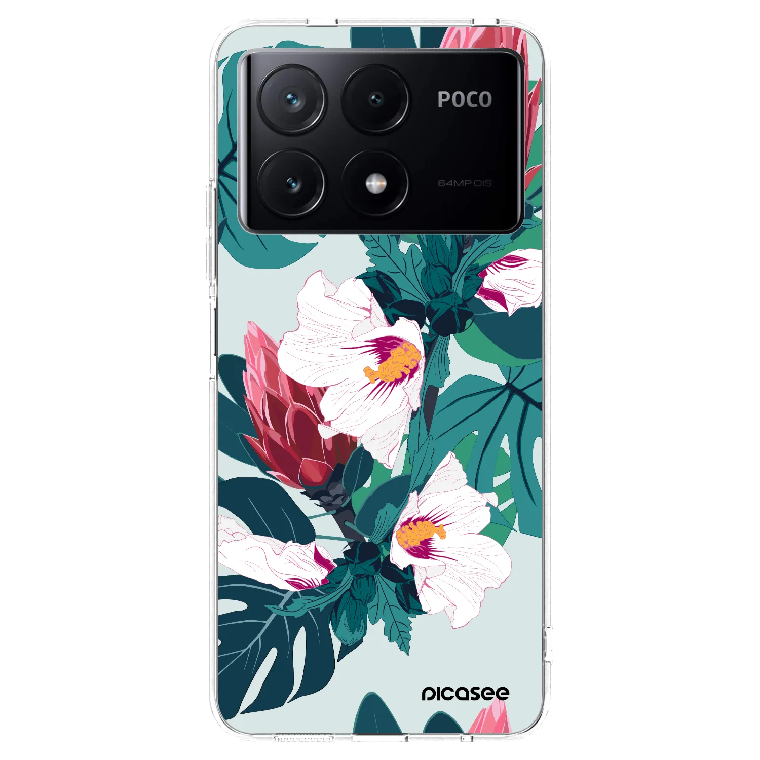 Picasee husă transparentă din silicon pentru Xiaomi Poco X6 Pro - Rhododendron