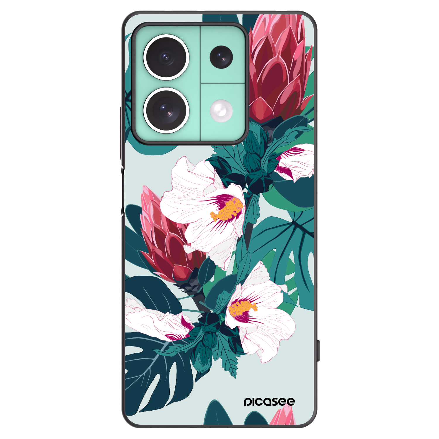 Picasee husă neagră din silicon pentru Xiaomi Redmi Note 13 5G - Rhododendron