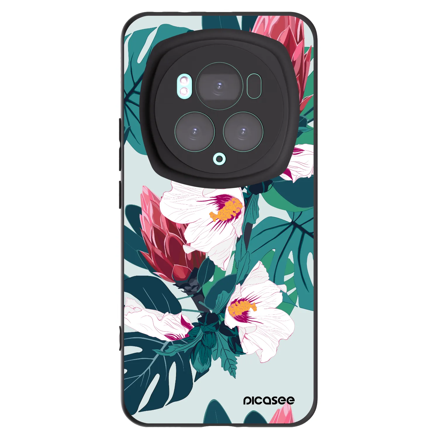Picasee husă neagră din silicon pentru Honor Magic6 Pro - Rhododendron