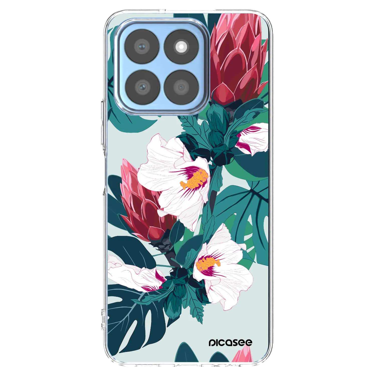 Picasee husă transparentă din silicon pentru Honor X8b - Rhododendron