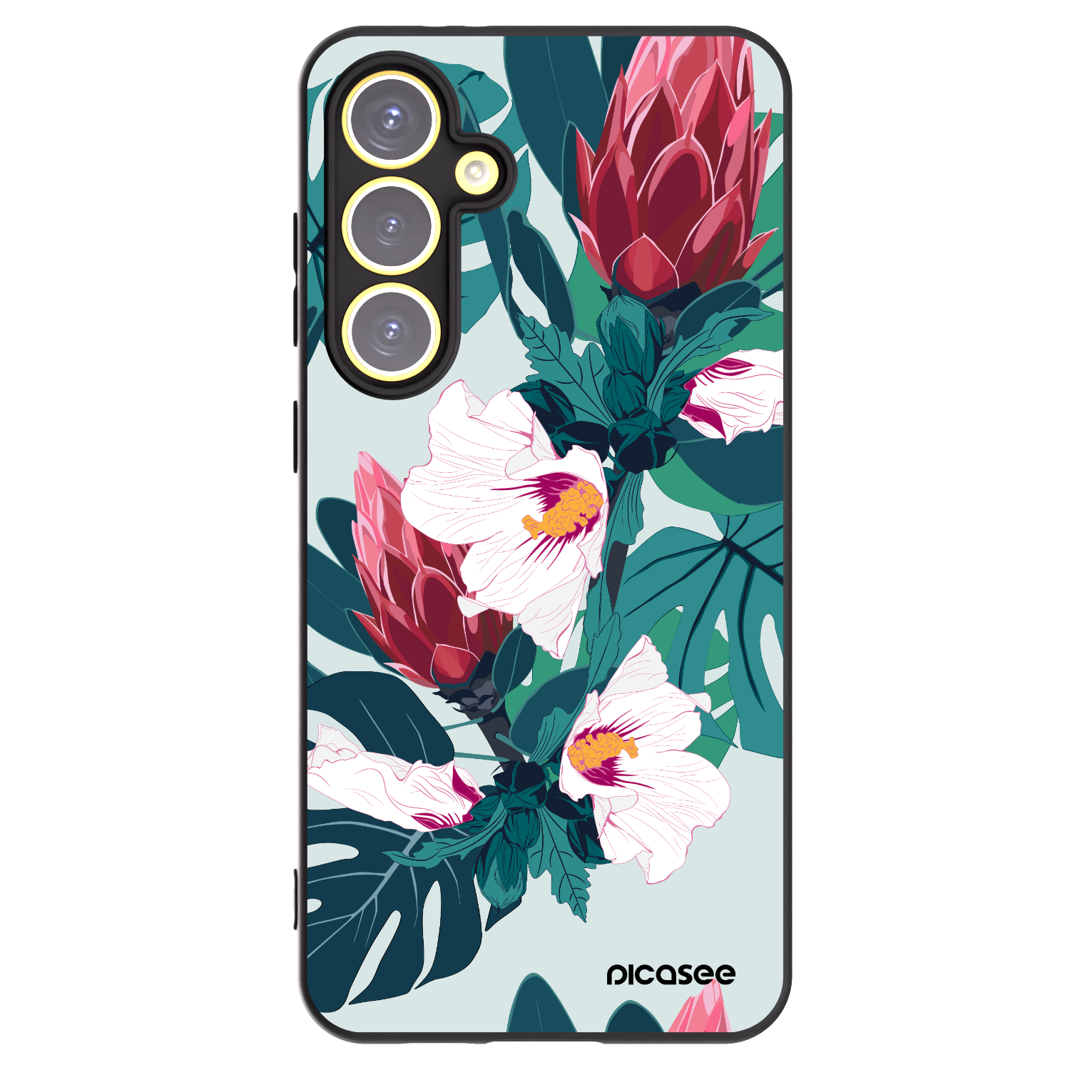 Picasee husă neagră din silicon pentru Samsung Galaxy S24 FE S721B - Rhododendron