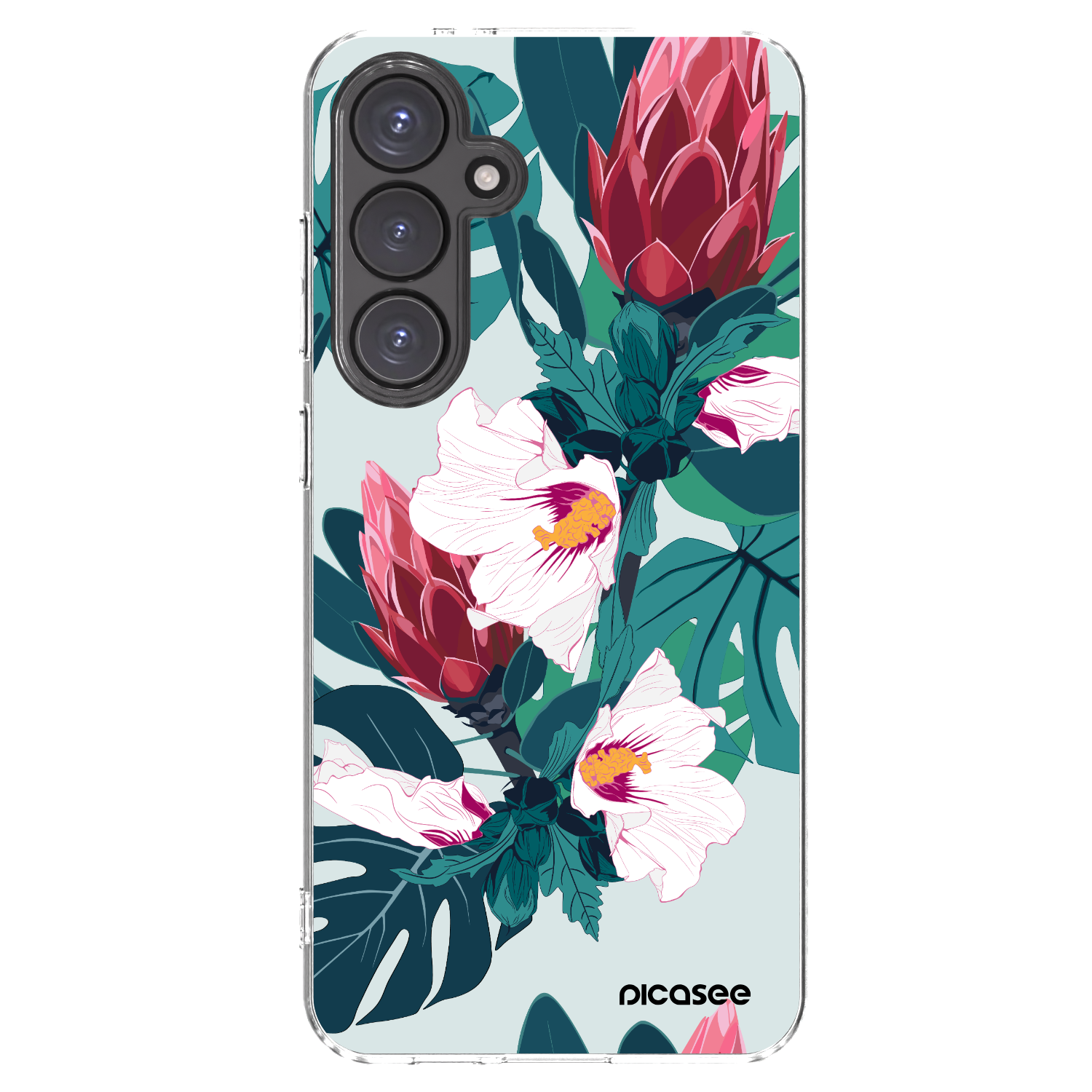 Picasee husă transparentă din silicon pentru Samsung Galaxy S24 FE S721B - Rhododendron