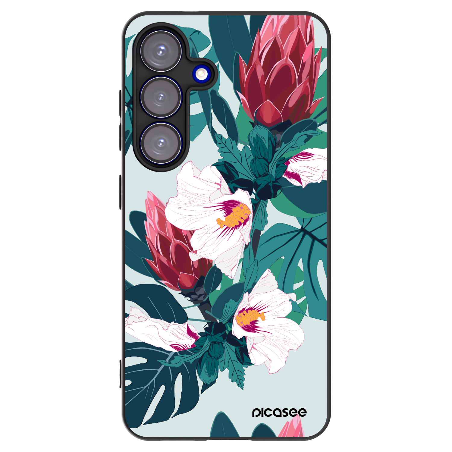 Picasee husă neagră din silicon pentru Samsung Galaxy S25 5G - Rhododendron