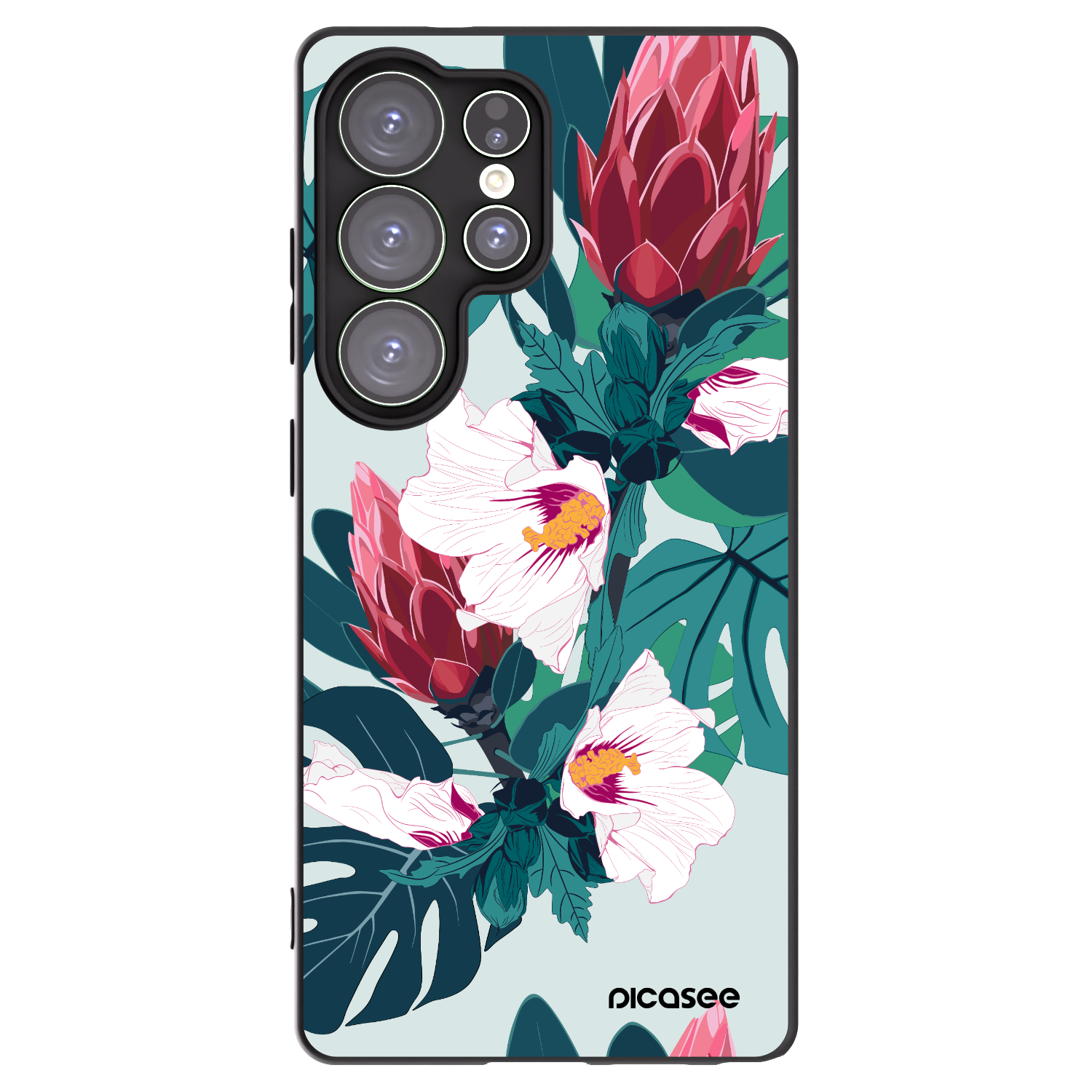 Picasee husă neagră din silicon pentru Samsung Galaxy S25 Ultra 5G - Rhododendron