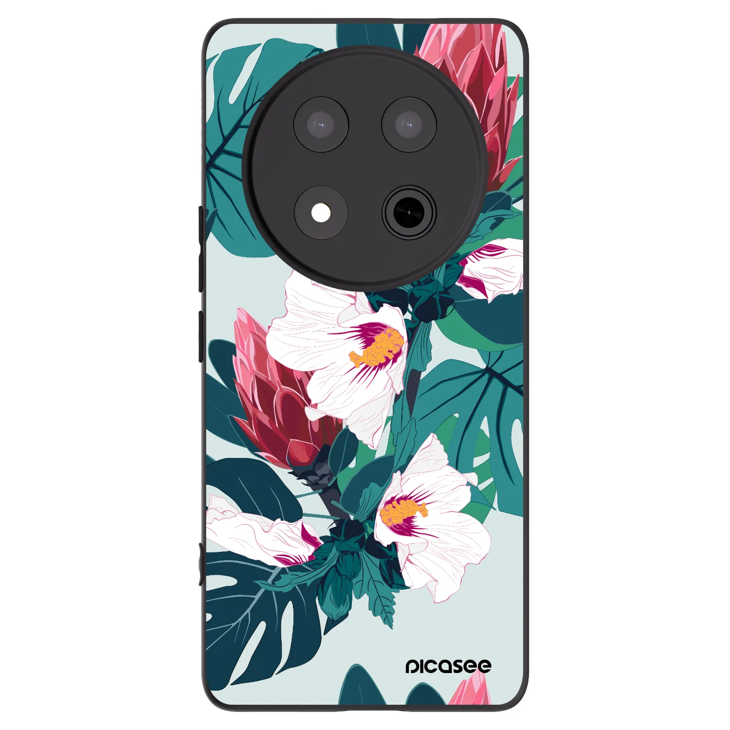 Picasee husă neagră din silicon pentru Honor Magic7 Lite 5G - Rhododendron