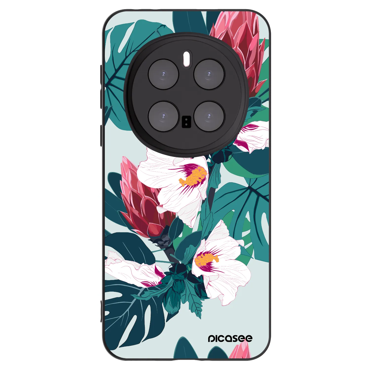 Picasee husă neagră din silicon pentru Honor Magic7 Pro 5G - Rhododendron