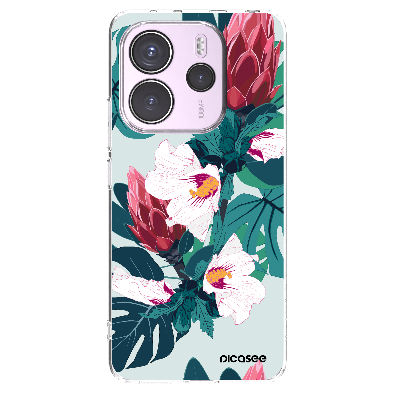 Picasee husă transparentă din silicon pentru Xiaomi Redmi Note 14 4G - Rhododendron