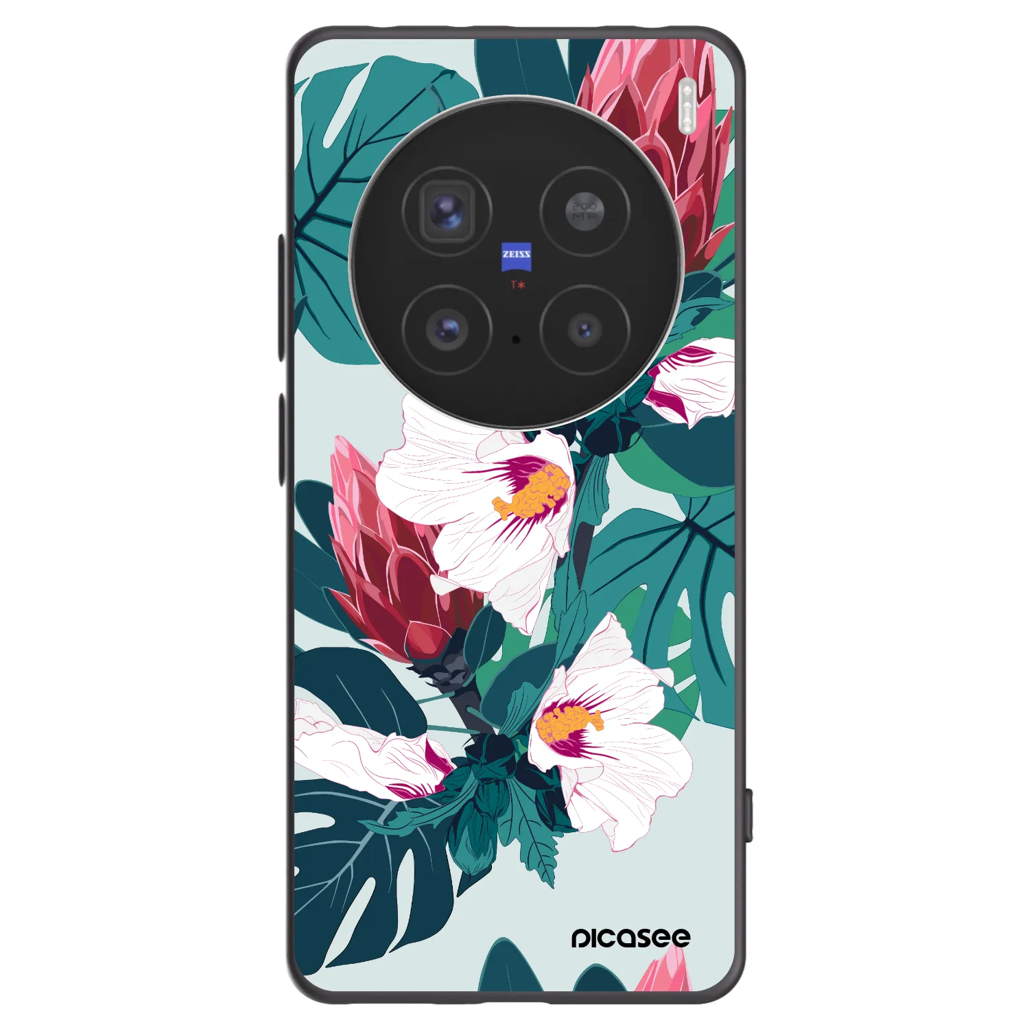 Picasee husă neagră din silicon pentru Vivo X200 Pro - Rhododendron