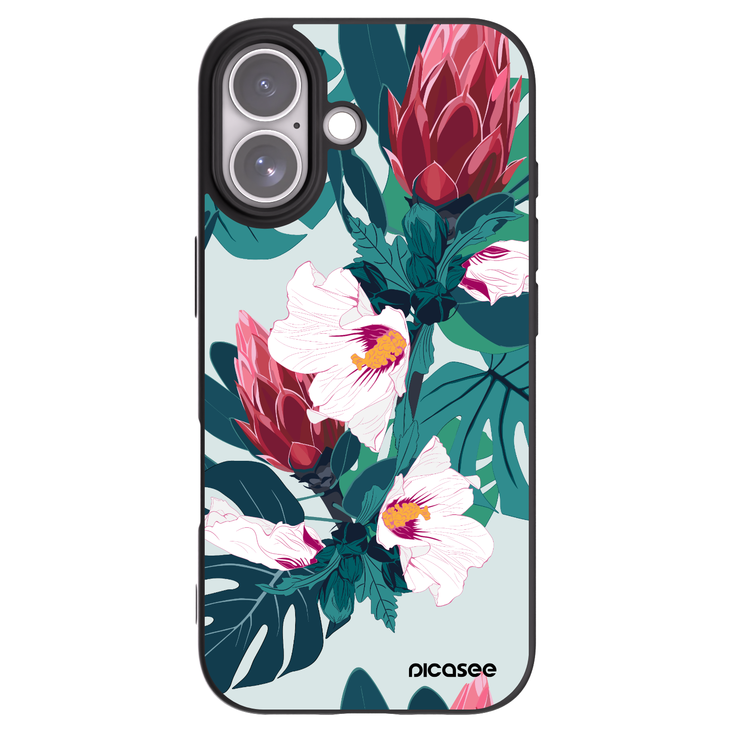 Picasee husă neagră din silicon pentru Apple iPhone 17 - Rhododendron