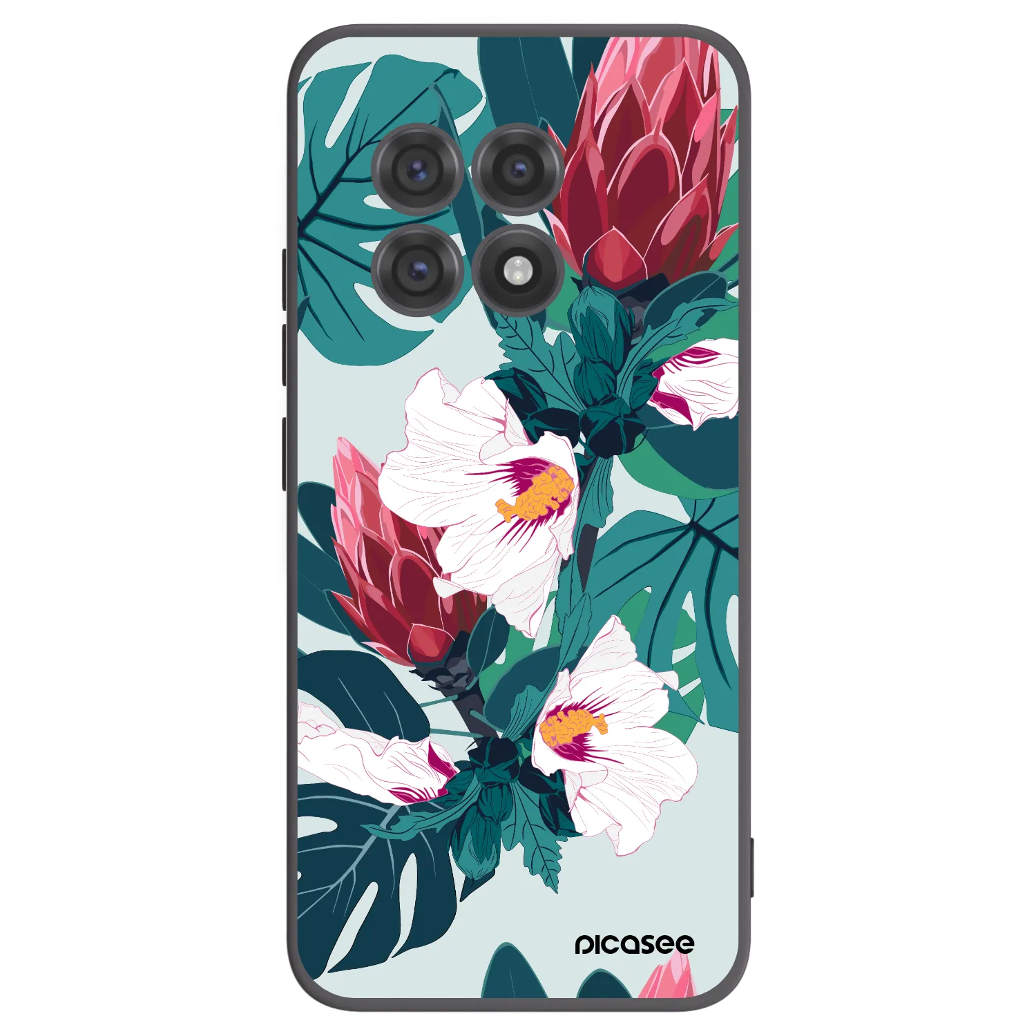Picasee husă neagră din silicon pentru OnePlus 13R 5G - Rhododendron