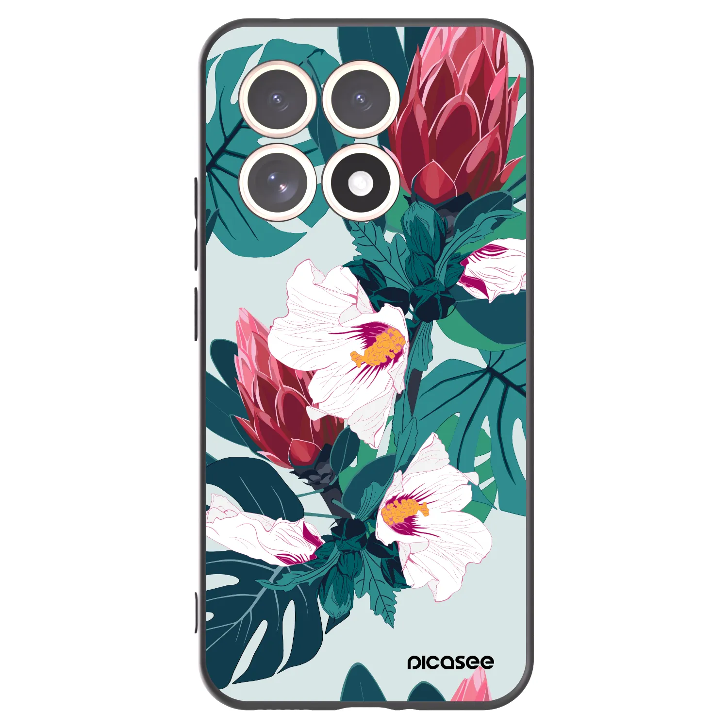 Picasee husă neagră din silicon pentru Xiaomi 15T - Rhododendron
