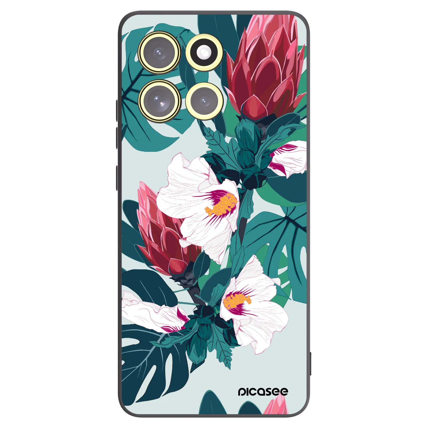 Picasee husă neagră din silicon pentru Motorola Moto G86 Power 5G - Rhododendron