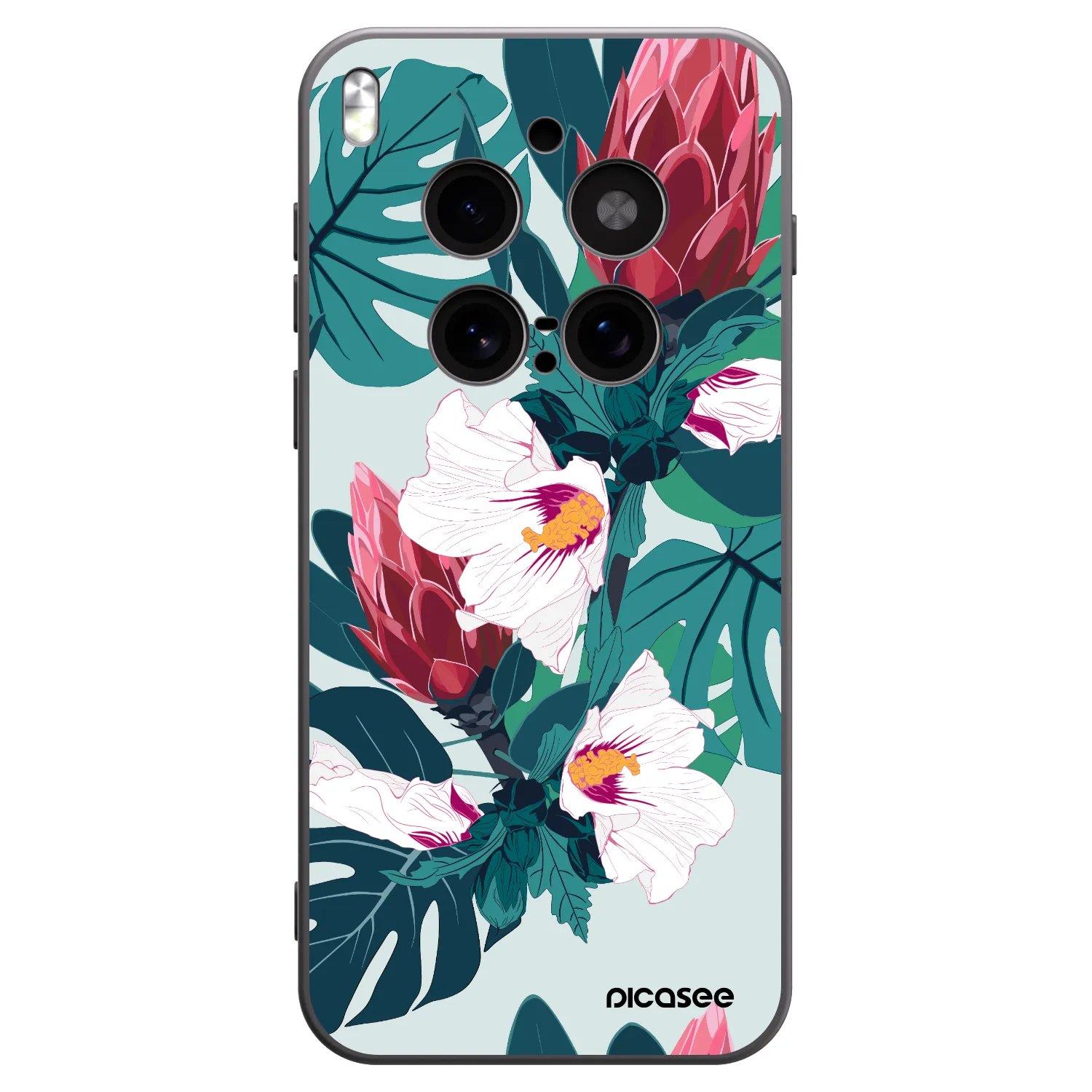 Picasee husă neagră din silicon pentru Vivo X300 Pro - Rhododendron