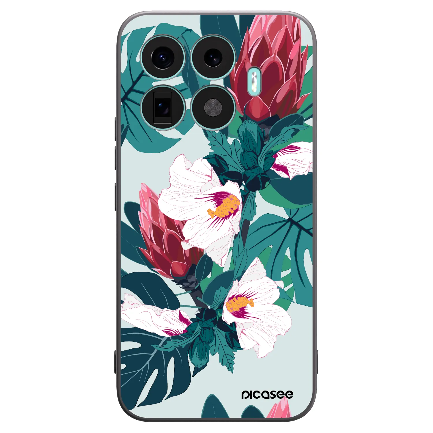 Picasee husă neagră din silicon pentru Xiaomi 17T Pro - Rhododendron