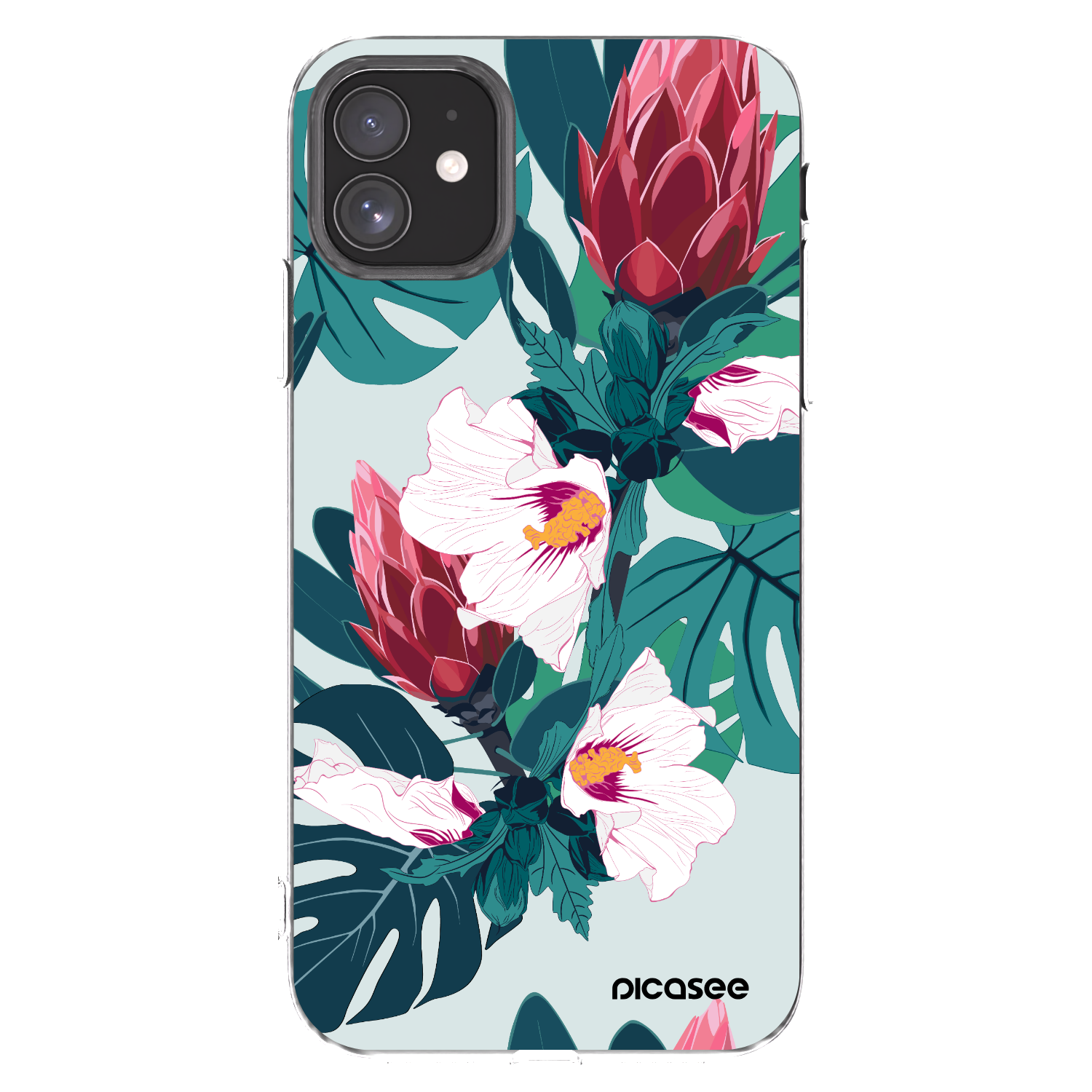 Picasee husă transparentă din silicon pentru Apple iPhone 11 - Rhododendron