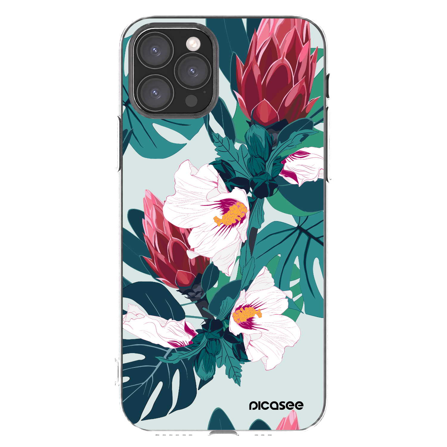 Picasee husă transparentă din silicon pentru Apple iPhone 11 Pro - Rhododendron