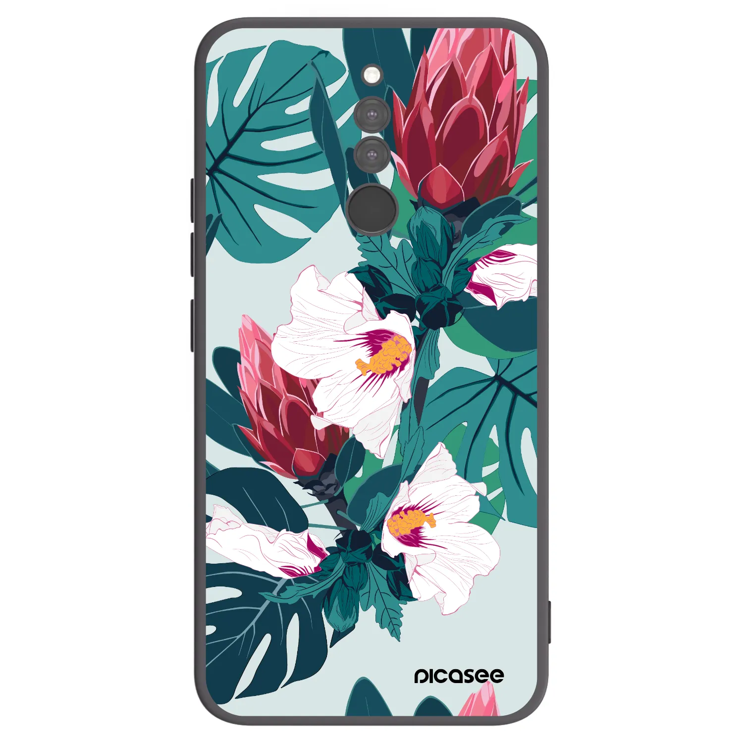 Picasee husă neagră din silicon pentru Xiaomi Redmi 8 - Rhododendron