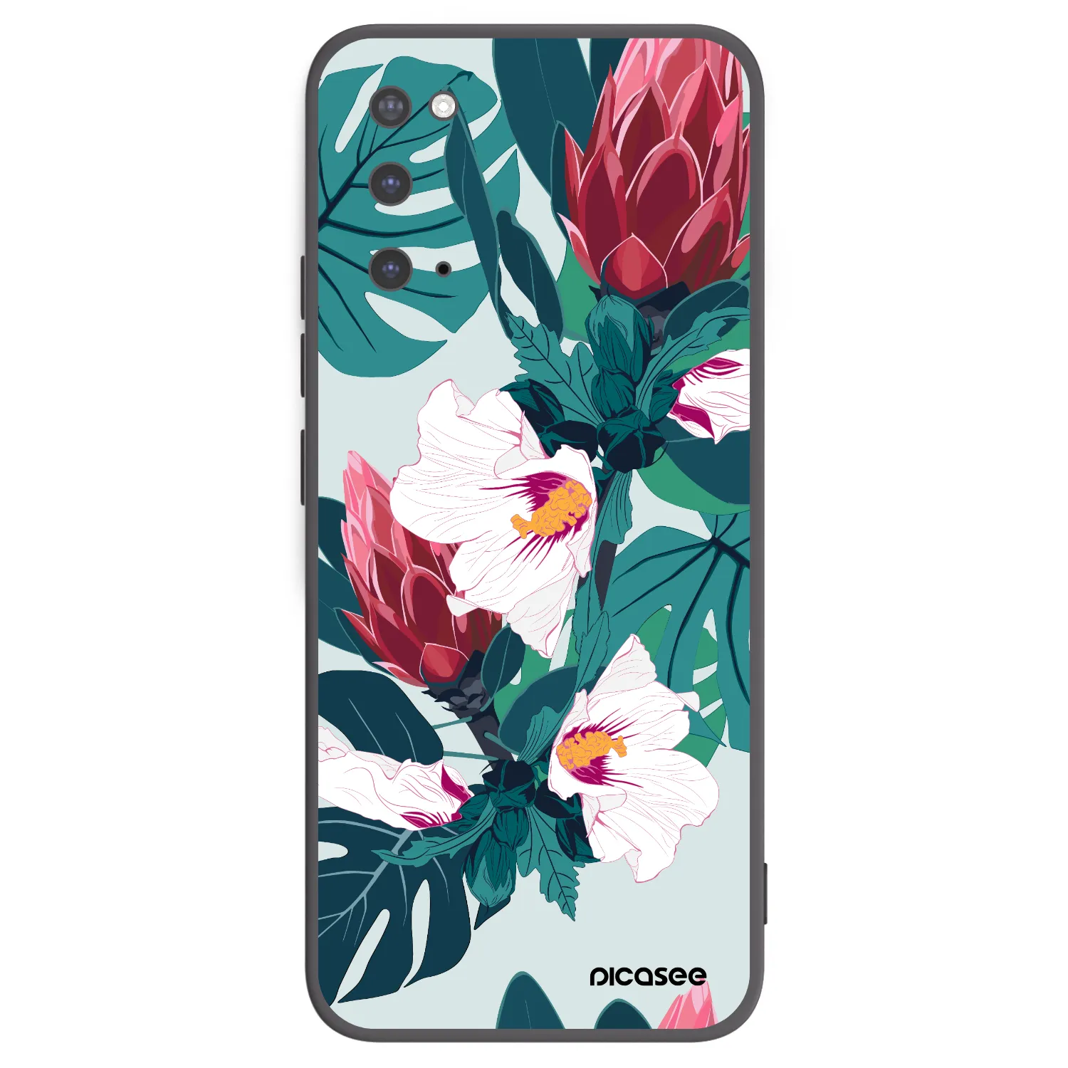 Picasee husă neagră din silicon pentru Samsung Galaxy S20 G980F - Rhododendron