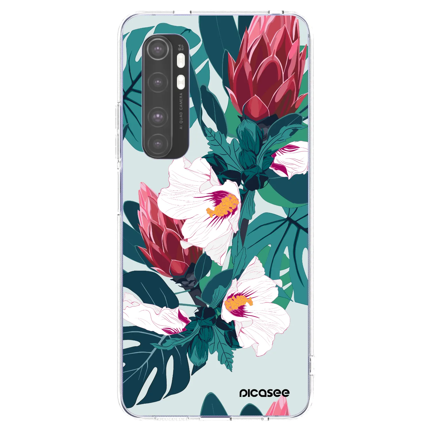 Picasee husă transparentă din silicon pentru Xiaomi Mi Note 10 Lite - Rhododendron