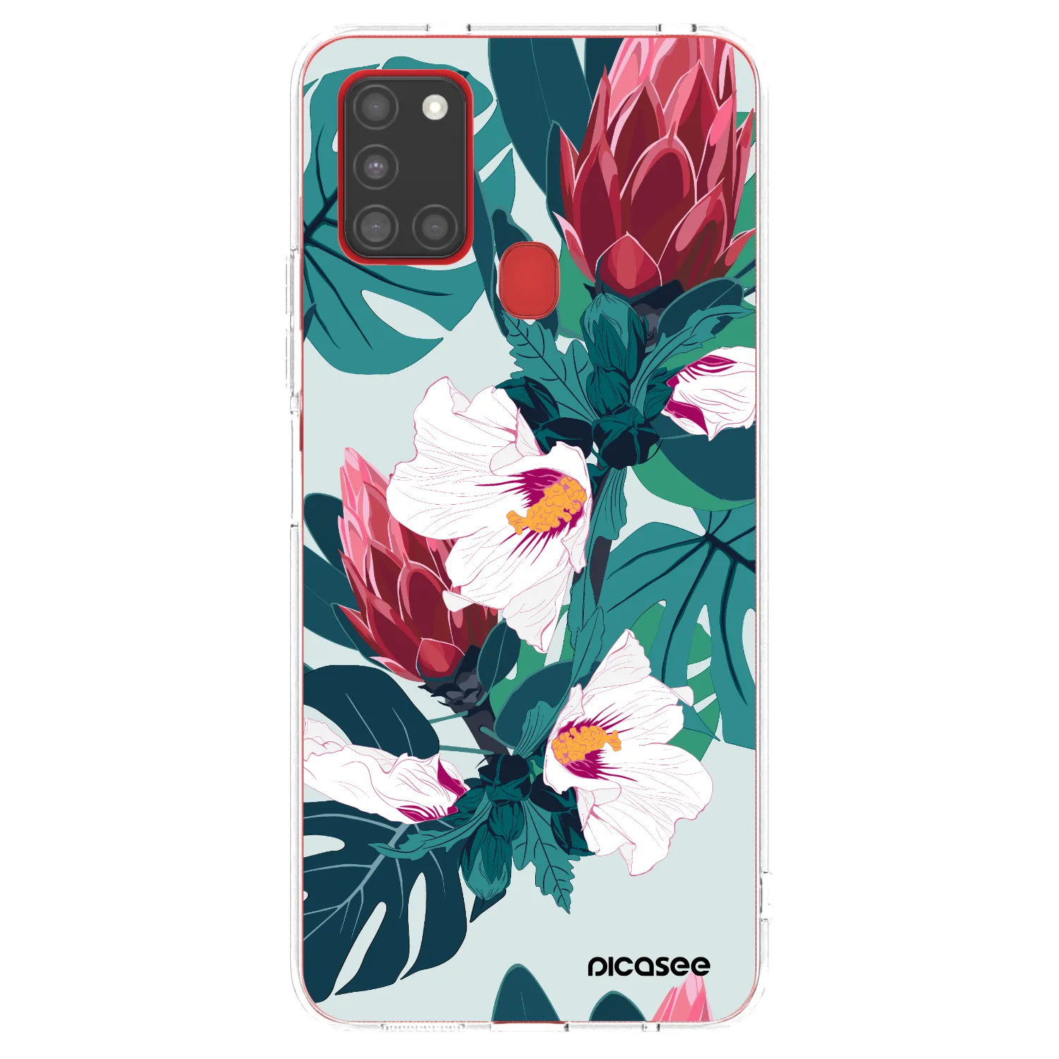 Picasee husă transparentă din silicon pentru Samsung Galaxy A21s - Rhododendron