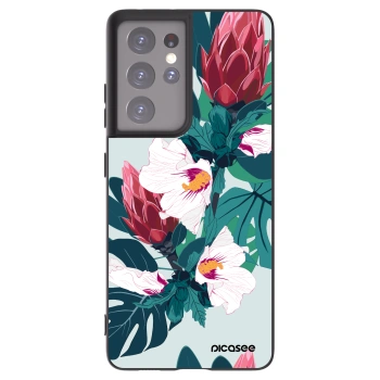 Picasee husă neagră din silicon pentru Samsung Galaxy S21 Ultra 5G G998B - Rhododendron