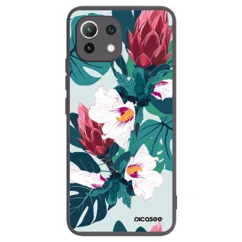 Picasee husă neagră din silicon pentru Xiaomi 11 Lite 5G NE - Rhododendron