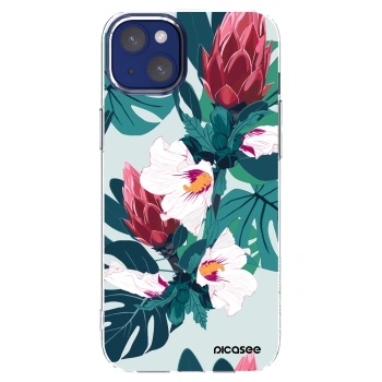 Picasee husă transparentă din silicon pentru Apple iPhone 14 Plus - Rhododendron