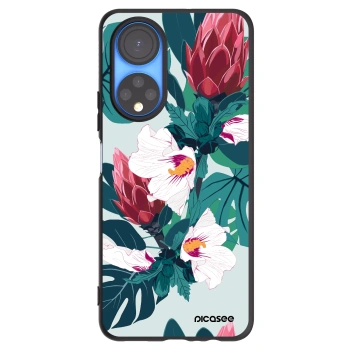 Picasee husă neagră din silicon pentru Honor X7 - Rhododendron