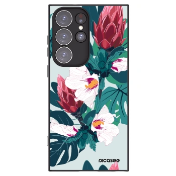 Picasee husă neagră din silicon pentru Samsung Galaxy S23 Ultra 5G - Rhododendron