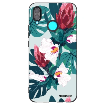 Picasee husă neagră din silicon pentru Huawei Nova 3 - Rhododendron