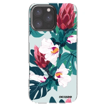 Picasee husă transparentă din silicon pentru Apple iPhone 16 Pro Max - Rhododendron