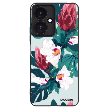 Picasee husă neagră din silicon pentru Xiaomi Redmi 13C 5G - Rhododendron