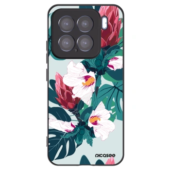 Picasee husă neagră din silicon pentru Xiaomi 15 - Rhododendron