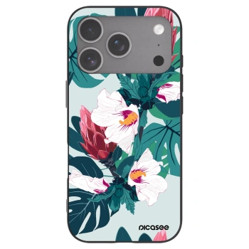 Picasee husă neagră din silicon pentru Apple iPhone 18 Pro - Rhododendron