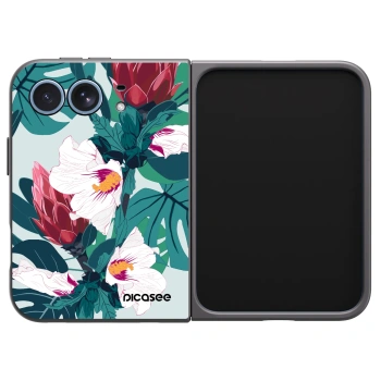 Picasee husă neagră din silicon pentru Apple iPhone Duo - Rhododendron