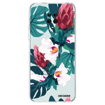 Picasee husă transparentă din silicon pentru Xiaomi Redmi Note 9 Pro - Rhododendron