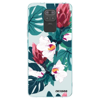 Picasee husă neagră din silicon pentru Xiaomi Redmi Note 9 - Rhododendron