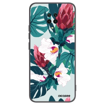 Picasee husă neagră din silicon pentru Xiaomi Redmi Note 9S - Rhododendron