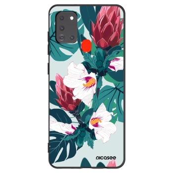 Picasee husă neagră din silicon pentru Samsung Galaxy A21s - Rhododendron