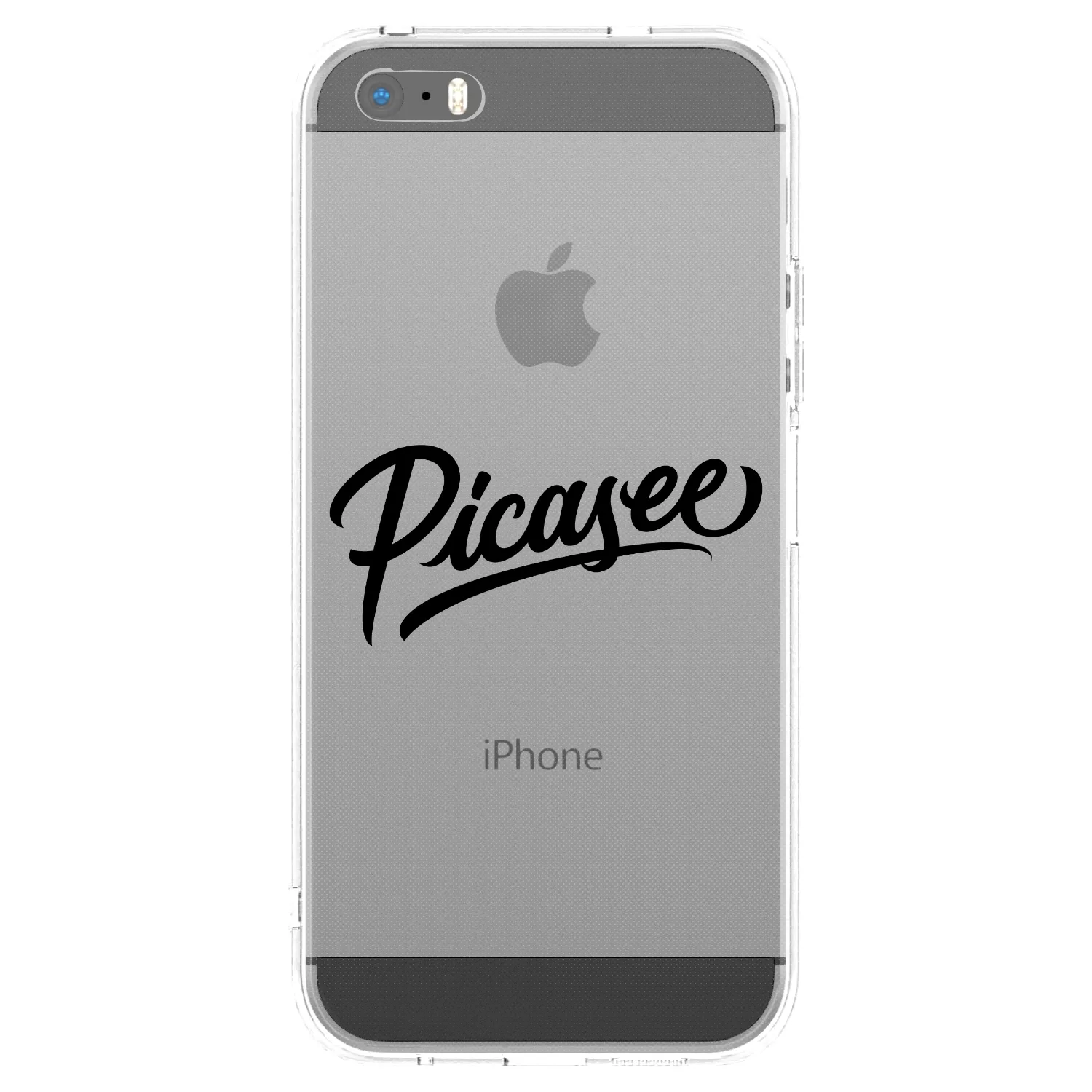 Picasee husă transparentă din silicon pentru Apple iPhone 5/5S/SE - Picasee - old logo - black