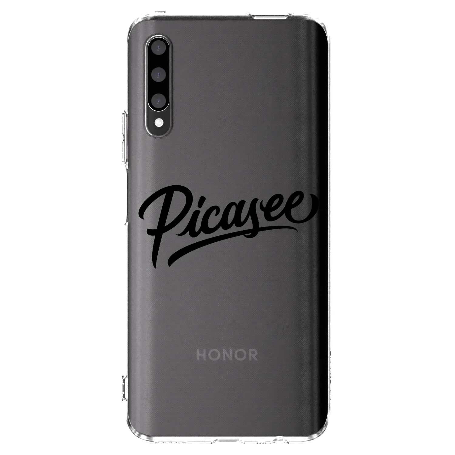 Picasee husă transparentă din silicon pentru Honor 9X Pro - Picasee - old logo - black